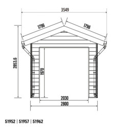 Abri de jardin + terrasse en bois composite 28mm gris clair 15m² PREMIUM - Woodlife Garden