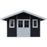 Abri de jardin en bois composite 28mm anthracite 14,75m² PREMIUM - Woodlife Garden