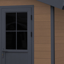 Abri de jardin en bois composite 28mm aspect bois 14,75m² PREMIUM - Woodlife Garden