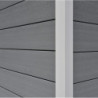 Abri de jardin en bois composite 28mm gris clair 14,75m² PREMIUM - Woodlife Garden