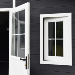 Abri de jardin en bois composite 28mm anthracite 10,71m² PREMIUM - Woodlife Garden