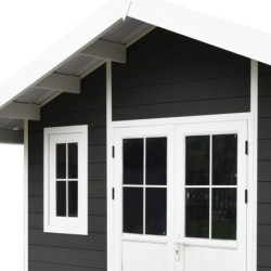 Abri de jardin en bois composite 28mm anthracite 10,71m² PREMIUM - Woodlife Garden