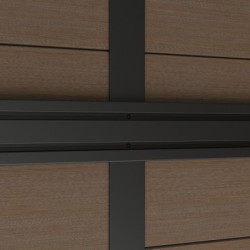 Abri de jardin en bois composite 28mm aspect bois 10,71m² PREMIUM - Woodlife Garden