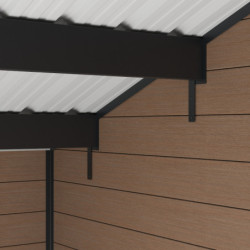 Abri de jardin en bois composite 28mm aspect bois 10,71m² PREMIUM - Woodlife Garden