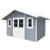 Abri de jardin en bois composite 28mm gris clair 10,71m² PREMIUM - Woodlife Garden