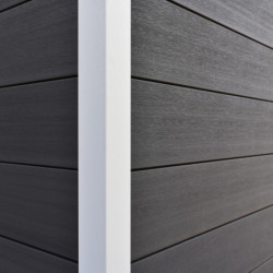 Abri de jardin en bois composite 28mm anthracite 14,90m² PREMIUM toit plat - Woodlife Garden
