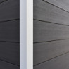 Abri de jardin en bois composite 28mm anthracite 14,90m² PREMIUM toit plat - Woodlife Garden