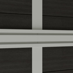 Abri de jardin en bois composite 28mm anthracite 14,90m² PREMIUM toit plat - Woodlife Garden