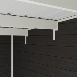 Abri de jardin en bois composite 28mm anthracite 14,90m² PREMIUM toit plat - Woodlife Garden