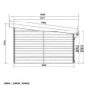 Abri de jardin en bois composite 28mm aspect bois 14,90m² PREMIUM toit plat - Woodlife Garden