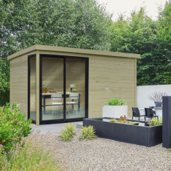 Bureau de jardin Faro 12,25m² en bois traité 28mm - SOLID