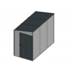 Abri de jardin adossable en PVC gris 2,94m² Sidemate - DURAMAX