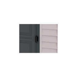Abri de jardin adossable en PVC gris 2,94m² Sidemate - DURAMAX