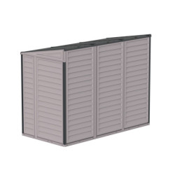 Abri de jardin adossable en PVC gris 2,94m² Sidemate - DURAMAX