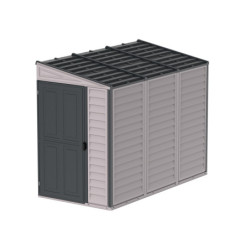 Abri de jardin adossable en PVC gris 2,94m² Sidemate - DURAMAX