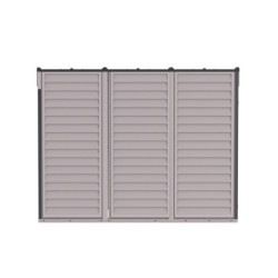 Abri de jardin adossable en PVC gris 2,94m² Sidemate - DURAMAX