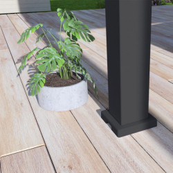 Pergola bioclimatique autoportante en alu noir 3x4m Ombrea