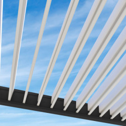 Pergola bioclimatique autoportante en alu noir 3x4m Ombrea