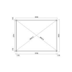 Pergola bioclimatique autoportante en alu gris perle 3x4m Ombrea