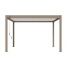 Pergola bioclimatique autoportante en alu beige 3x4m Ombrea
