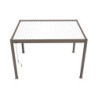 Pergola bioclimatique autoportante en alu taupe 3x4m Ombrea