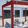 Pergola bioclimatique autoportante en alu rouge 3x4m Ombrea