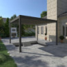 Pergola bioclimatique autoportante en alu anthracite 4x4m Ombrea