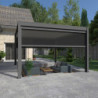 Pergola bioclimatique autoportante en alu anthracite 4x4m Ombrea