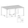 Pergola bioclimatique autoportante en alu anthracite 4x6m Ombrea