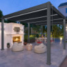 Pergola bioclimatique autoportante en alu anthracite 4x6m Ombrea