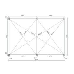 Pergola bioclimatique autoportante en alu blanc 4x6m Ombrea