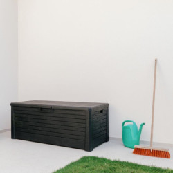 Coffre de jardin en résine 550L - Noir anthracite - Florida - Toomax