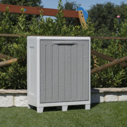 Armoire de jardin en résine basse - Gris - FLORIDA XL - Toomax