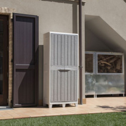 Armoire de jardin en résine haute - Gris - FLORIDA XL - Toomax