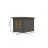 Abri de jardin en bois gris terre 19mm - coins en acier gris anthracite - 4,45m² Jupiter B – Karibu