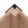Abri de jardin en bois gris anthracite 19mm - coins en acier blanc - 4,45m² Jupiter C – Karibu