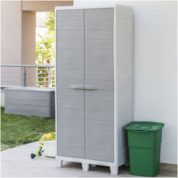 Armoire haute de jardin en résine - Gris - Woody's XL - Toomax