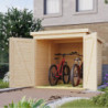 Abri à vélos en bois brut 3,4m² - pour 3 vélos - Karibu