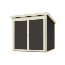 Abri à vélos en bois gris terre 3,4m² - pour 3 vélos - Karibu