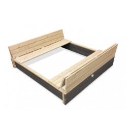 Bac à sable en bois massif 136x132cm Aksent - Exit Toys