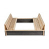 Bac à sable en bois massif 136x132cm Aksent - Exit Toys