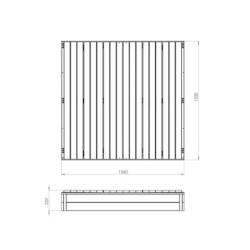 Bac à sable en bois massif 136x132cm Aksent - Exit Toys