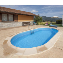 Piscine enterrée Madagascar ovale en acier 500x300xH150cm – Gré