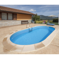 Piscine enterrée Madagascar ovale en acier 600x320xH150cm – Gré