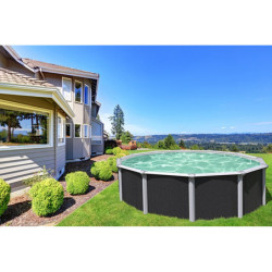 Piscine hors sol ronde OSMOSE Ø490x132cm en acier galvanisé anthracite – Trigano