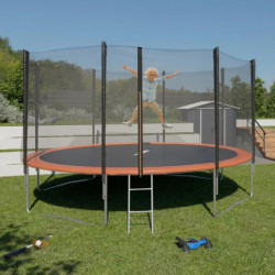 Trampoline sur pieds rond diam. 427cm noir JOU132 - Trigano Jardin