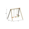 Portique en bois traité H.230cm - 2 balançoires + 1 face à face DARIFOU - Trigano Jardin