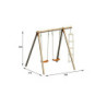 Portique en bois traité H.230cm - 2 balançoires + 1 échelle de corde TIRIDOU - Trigano Jardin