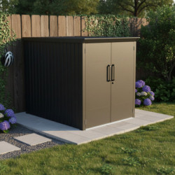 Abri pour 3 vélos en métal anthracite Kosto 2,74m² - X-METAL