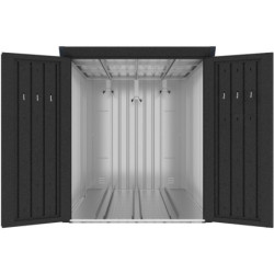 Abri pour 3 vélos en métal anthracite Kosto 2,74m² - X-METAL